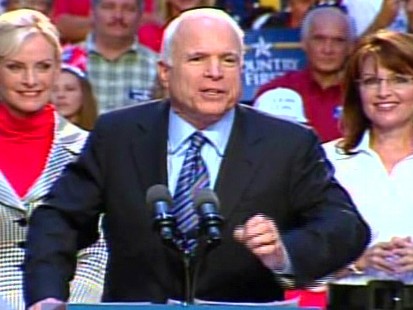 Video of Sarah Palin and John McCain on the campaign trail in 2008.