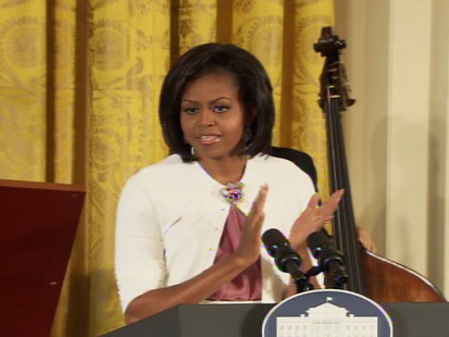 ABC News video of Michelle Obama at the White House
