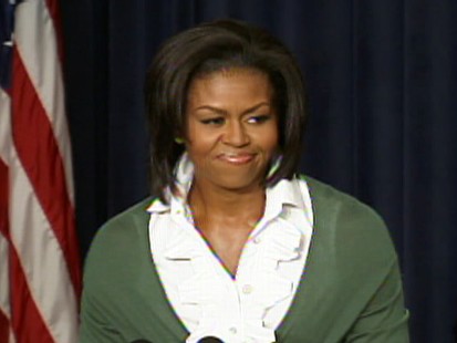 Video of First Lady Michelle Obama talking about health care.