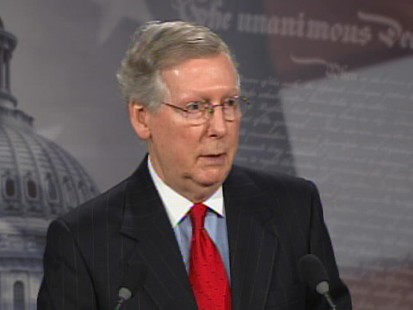 Video of Senator Mitch McConnell highlights polls opposing health care reform.