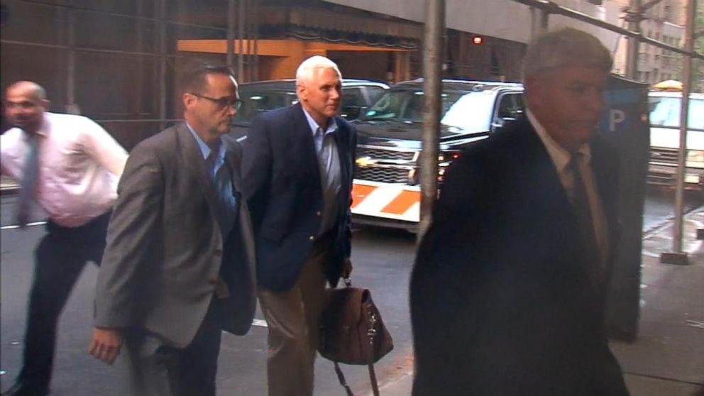 PHOTO: Mike Pence arrives at a hotel in New York City, July 14, 2016.