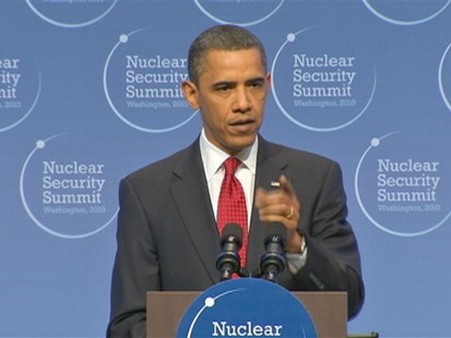 ABC News video of President Obama speaking at nuclear summit.