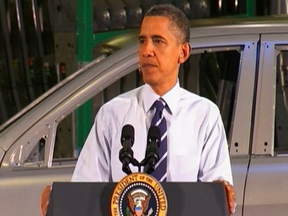 Video: President Barack Obama talks to auto makers.