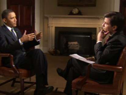 Video of George Stephanopoulos interviewing President Obama on health care and mistakes.