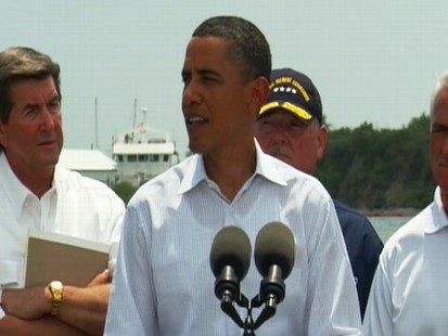Video of President Barack Obama remarks to Gulf Coast residents on oil spill.