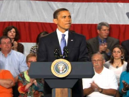 ABC News video of President Obamas townhall on health care in Wisconsin