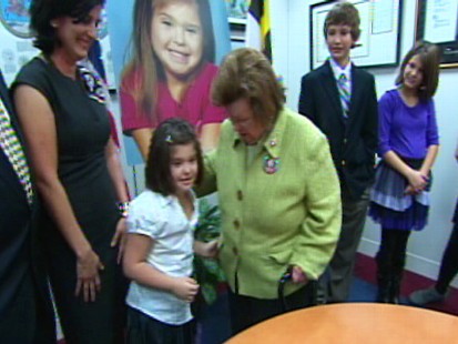 Video of Rosa and her family meeting with Senator Barbara Mikulski on