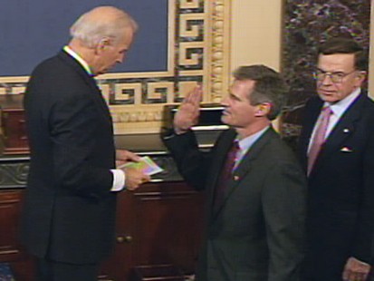 Video of Scott Brown being sworn into the Senate by Vice President Biden.