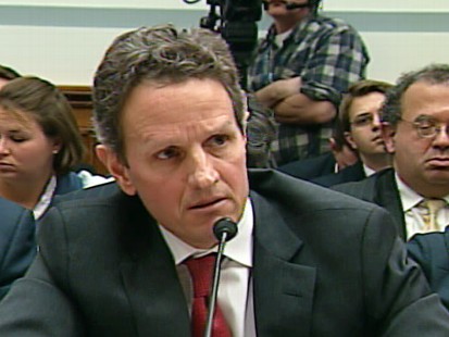 Video of Treasury Secretary Tim Geithner under fire during AIG hearing.