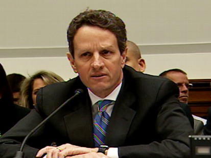 Video of Treasury Secretary Tim Geithner on Capitol Hill for a testimony about AIG.