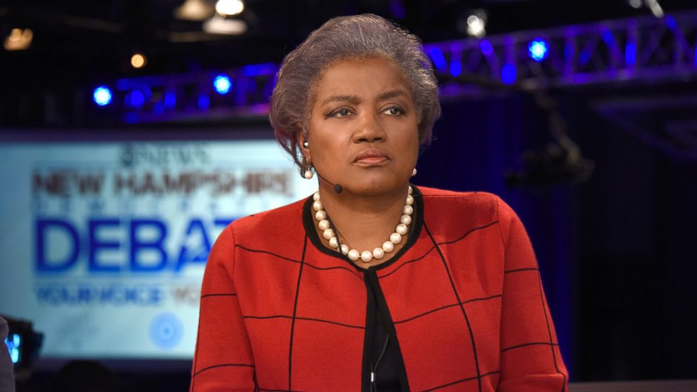 Donna Brazile is pictured during ABC News coverage of the Democratic Presidential debate from St. Anselm College in Manchester, New Hampshire, airing Saturday, Dec. 19, 2015 on the ABC Television Network.
