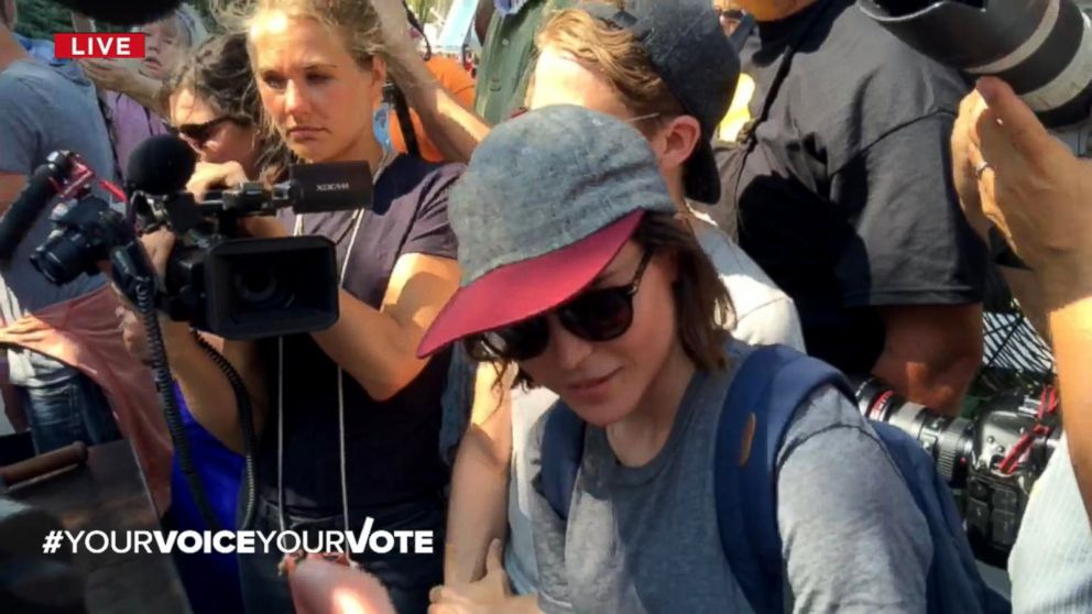 PHOTO: Ellen Page is seen at the Iowa State Fair, Aug. 21, 2015.