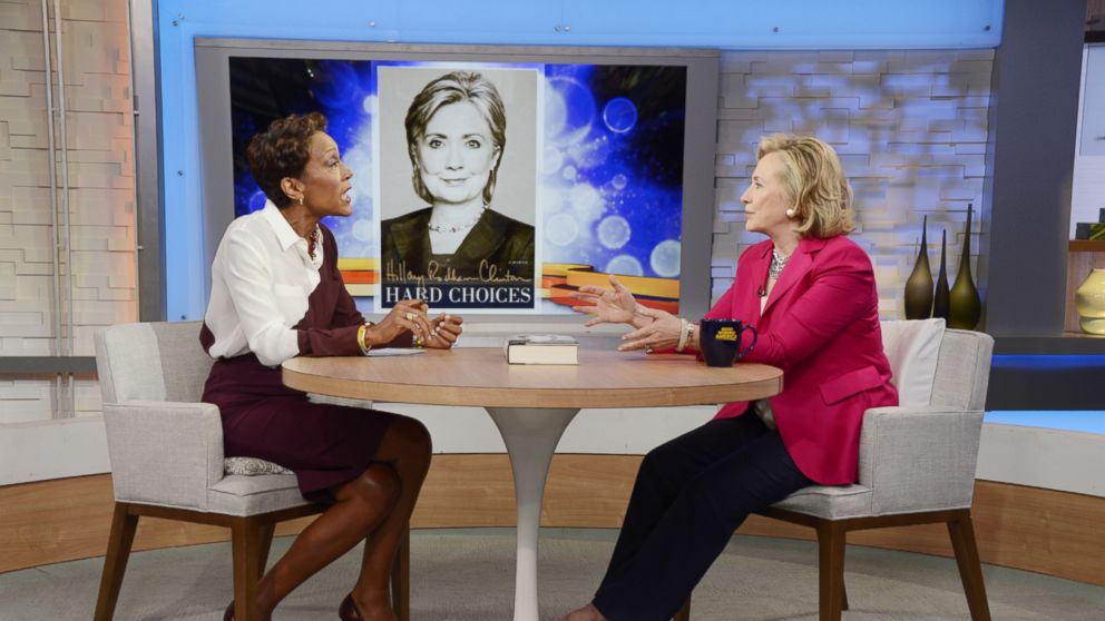  Hillary Clinton sat down for an exclusive interview on "Good Morning America," June 10, 2014, with ABC News' Robin Roberts.