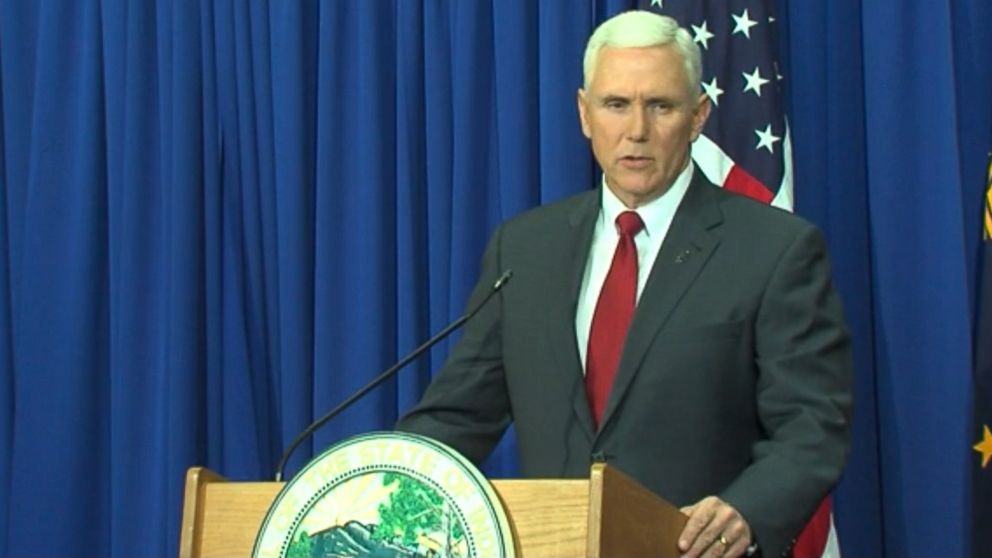 Indiana Governor Mike Pence speaks during a press conference on the Religious Freedom Restoration Act in Indianapolis, March 31, 2015.