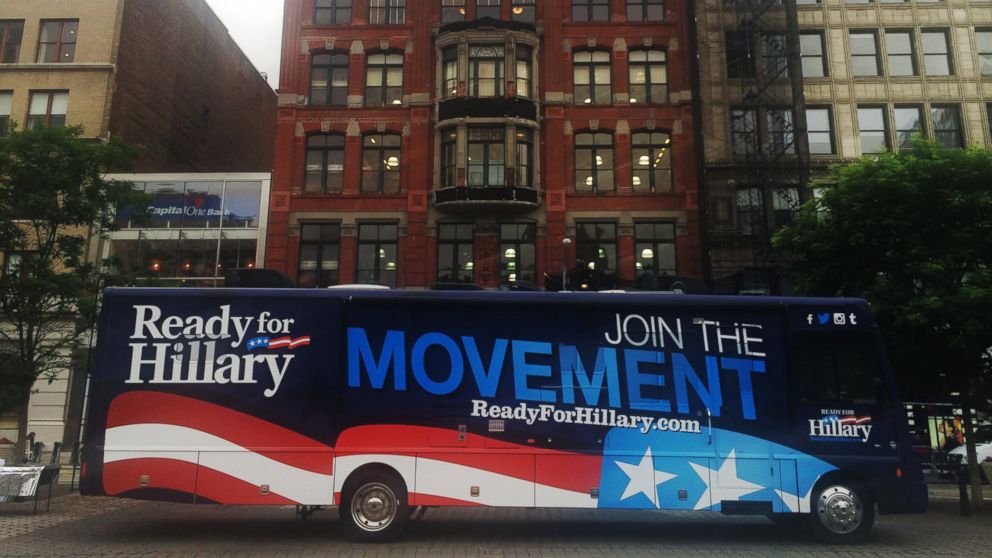 The "Hillary Bus" will follow Hillary Clinton from stop to stop on her nationwide book tour.