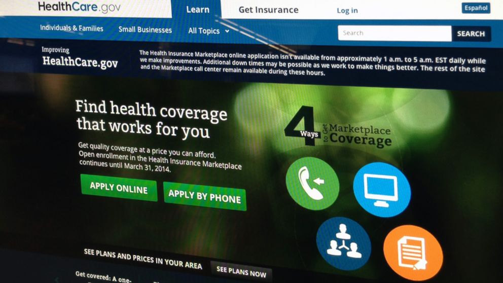The healthcare.gov website is shown, Nov. 13, 2013.