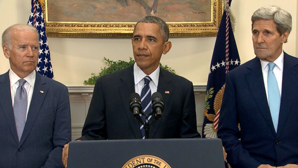 President Obama addresses the nation on the rejecting of the Keystone Pipeline, Nov. 6, 2015, from the White House.