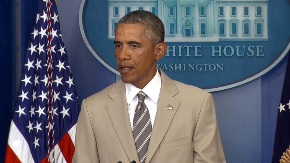 President Barack Obama speaks in the White House Briefing Room, Aug. 28, 2014, in Washington, DC. 