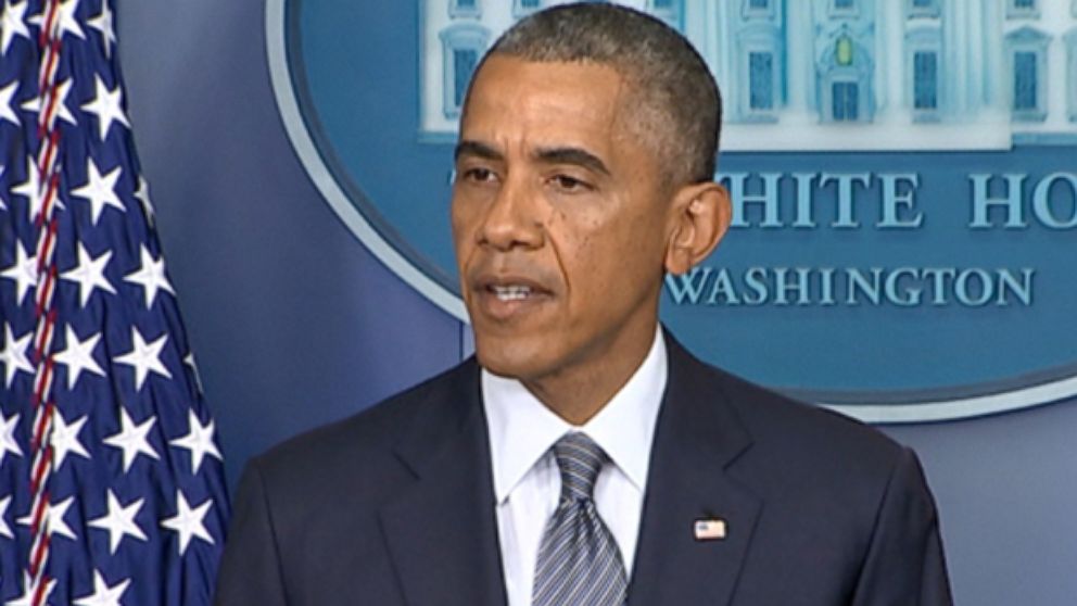 President Obama speaks about the downed Malaysia flight MH17 over Ukraine at the White House, July 18, 2018, in Washington.
