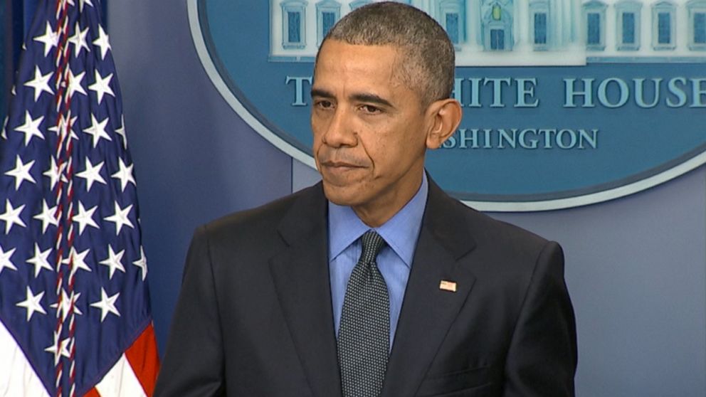 President Obama holds his final news conference of the year in Washington, Dec. 18, 2015.