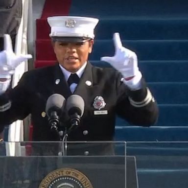 Andrea Hall, the first Black woman to serve as fire captain for the South Fulton Fire Department, spoke and signed the Pledge of Allegiance.