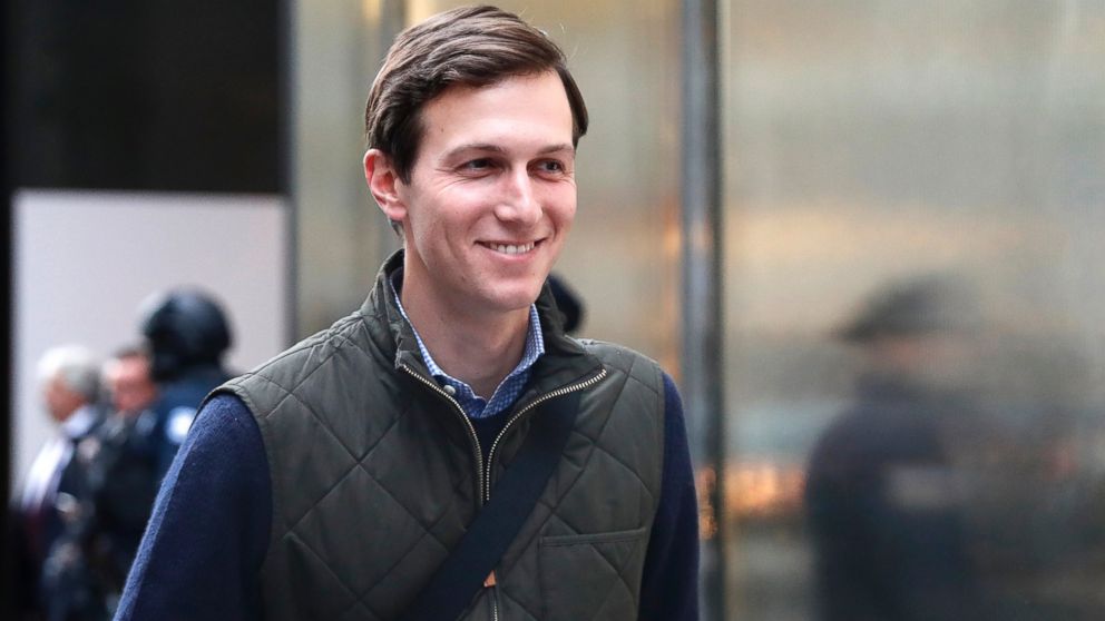 Jared Kushner, son-in-law of of President-elect Donald Trump walks from Trump Tower, in New York City, Nov. 14, 2016. Kushner is taking steps to distance himself from his sprawling New York real estate business, in what is the clearest sign yet he is planning to take a position in his father-in-law's administration. 