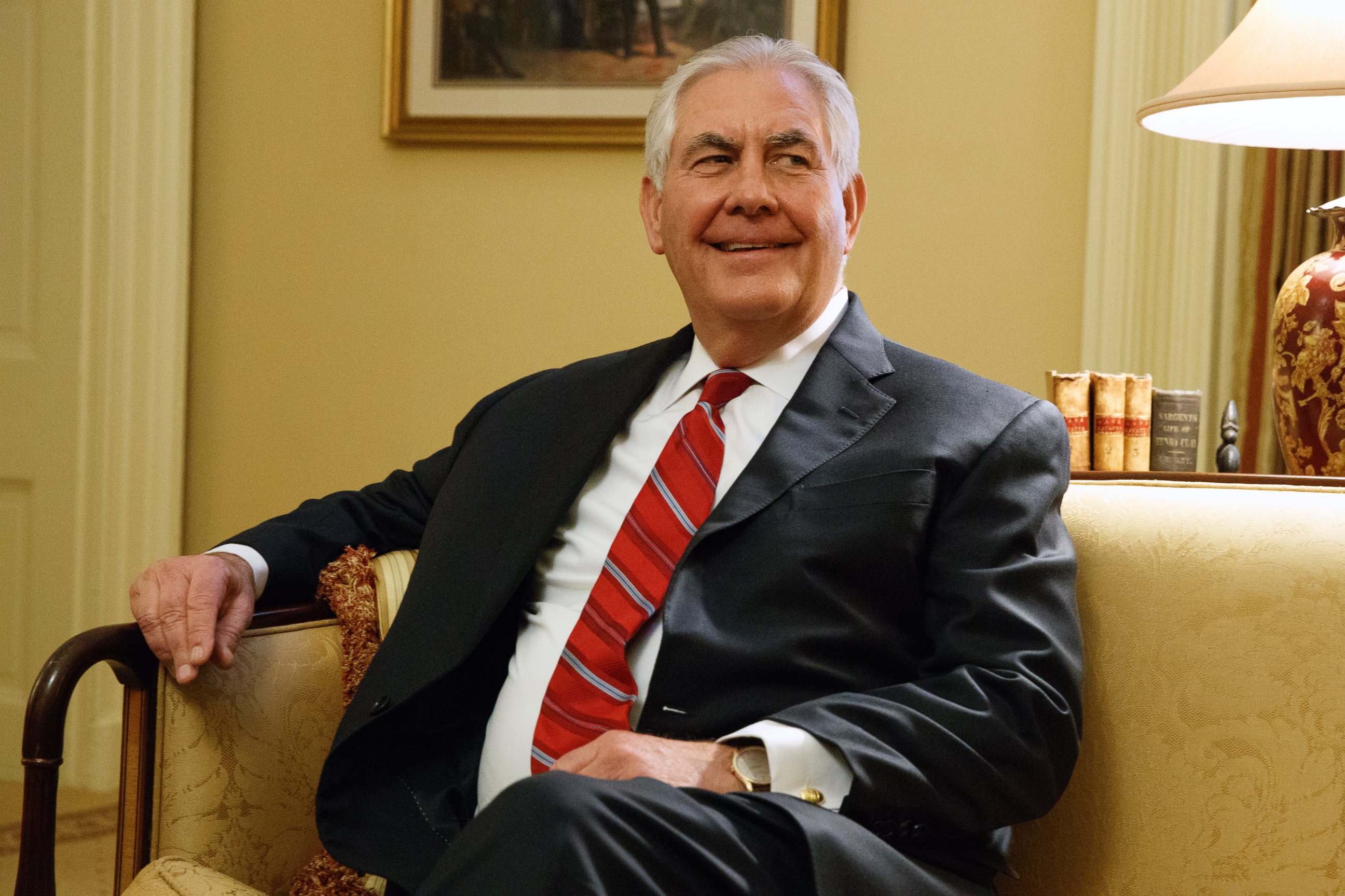 PHOTO: Secretary of State designate Rex Tillerson pauses during a meeting with Senate Majority Leader Mitch McConnell of Kentucky on Capitol Hill in Washington, Jan. 4, 2017.