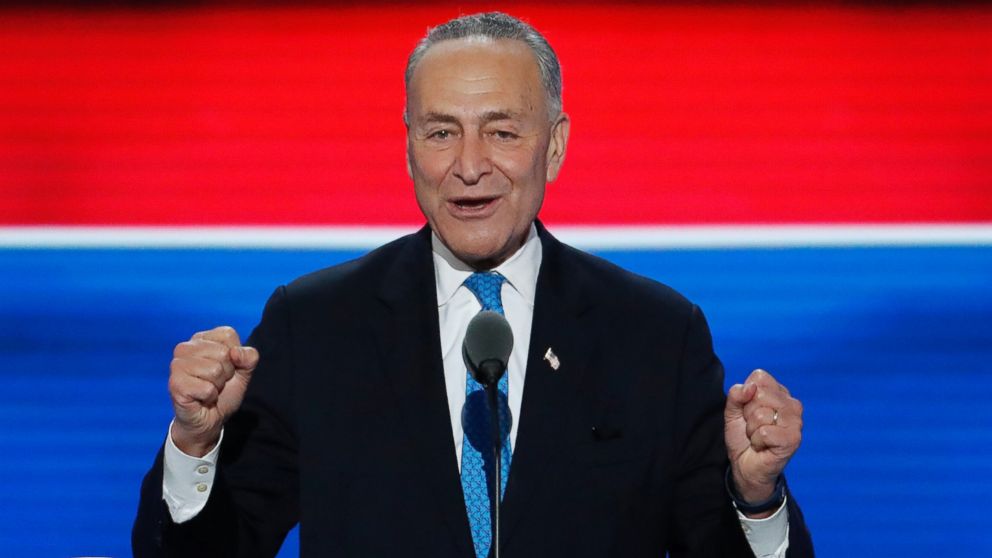 Sen. Chuck Schumer speaks during the second day of the Democratic National Convention in Philadelphia, July 26, 2016.  