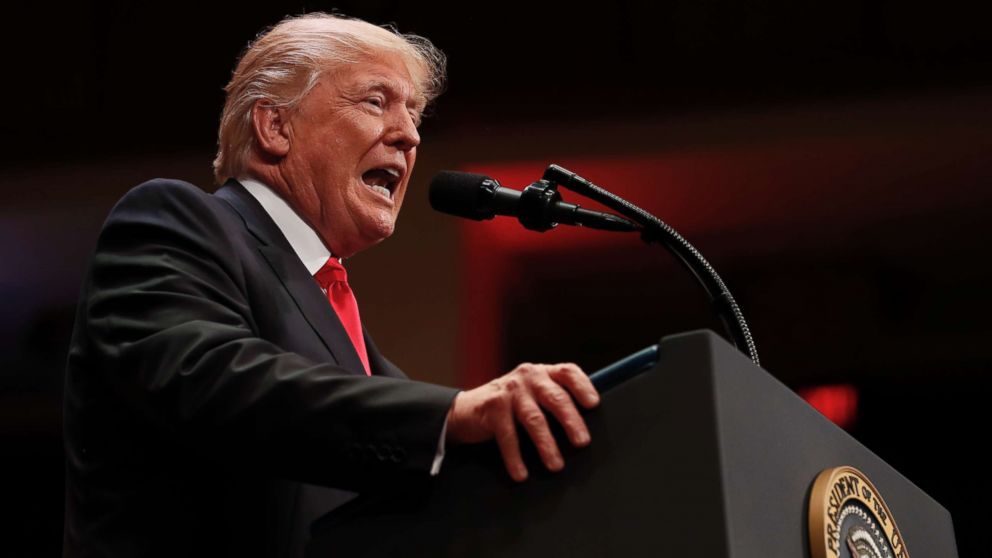 President Donald Trump speaks during the Celebrate Freedom event at the Kennedy Center for the Performing Arts in Washington, July 1, 2017.