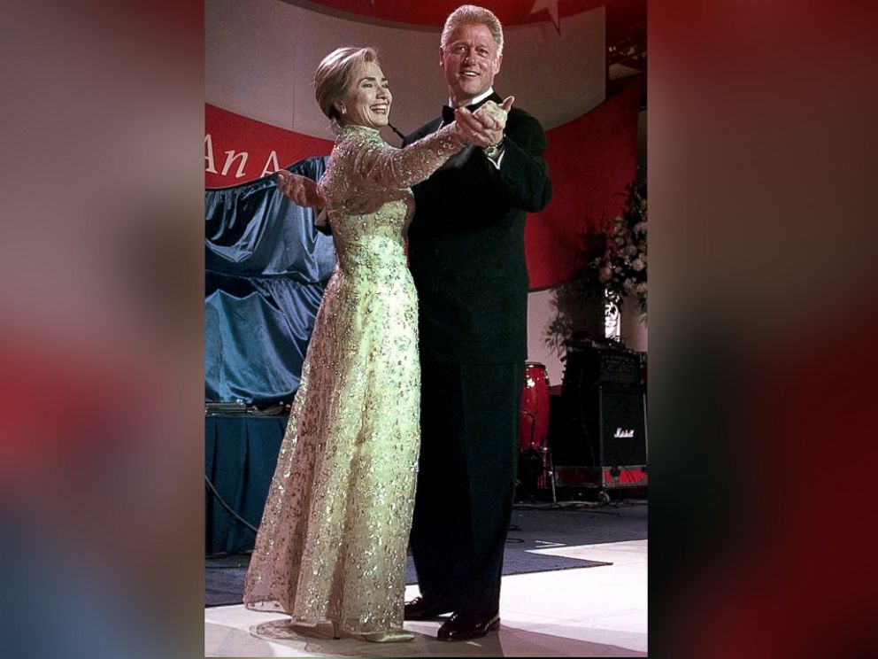 PHOTO: President Clinton and Hillary Clinton dance at the New England Ball, Jan. 20, 1997, in Washington.