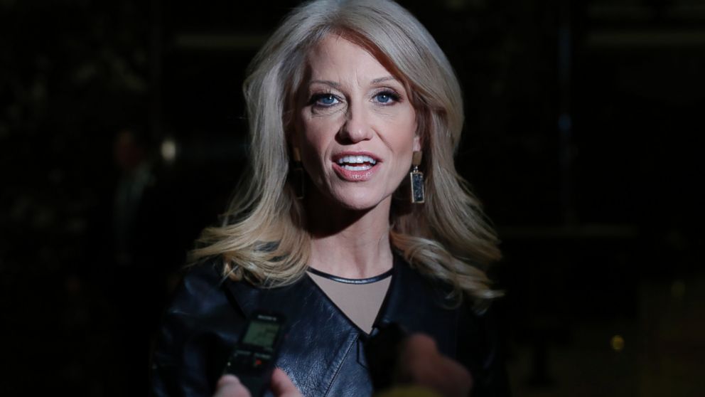 Kellyanne Conway, Donald Trump's campaign manager, speaks to media as she arrives at Trump Tower, Nov. 21, 2016 in New York City.