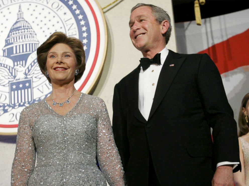 PHOTO: President George W. Bush and first lady Laura Bush attend The Constitution Ball, Jan. 20, 2005.