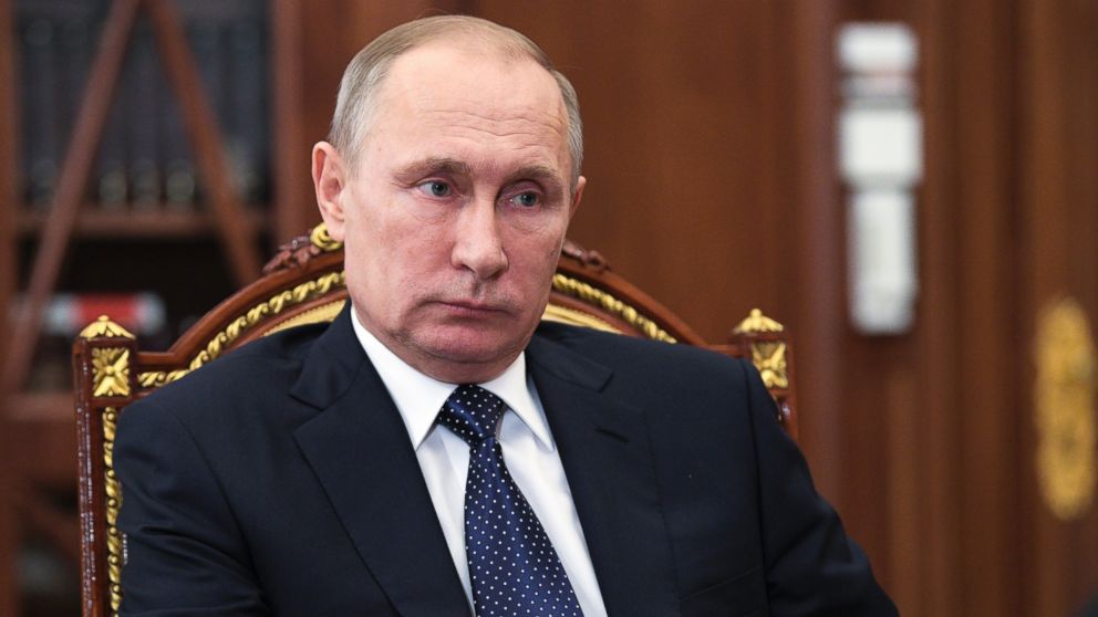 Russian President Vladimir Putin listens during a meeting in the Moscow's Kremlin in Moscow, Russia, Jan. 9, 2017.