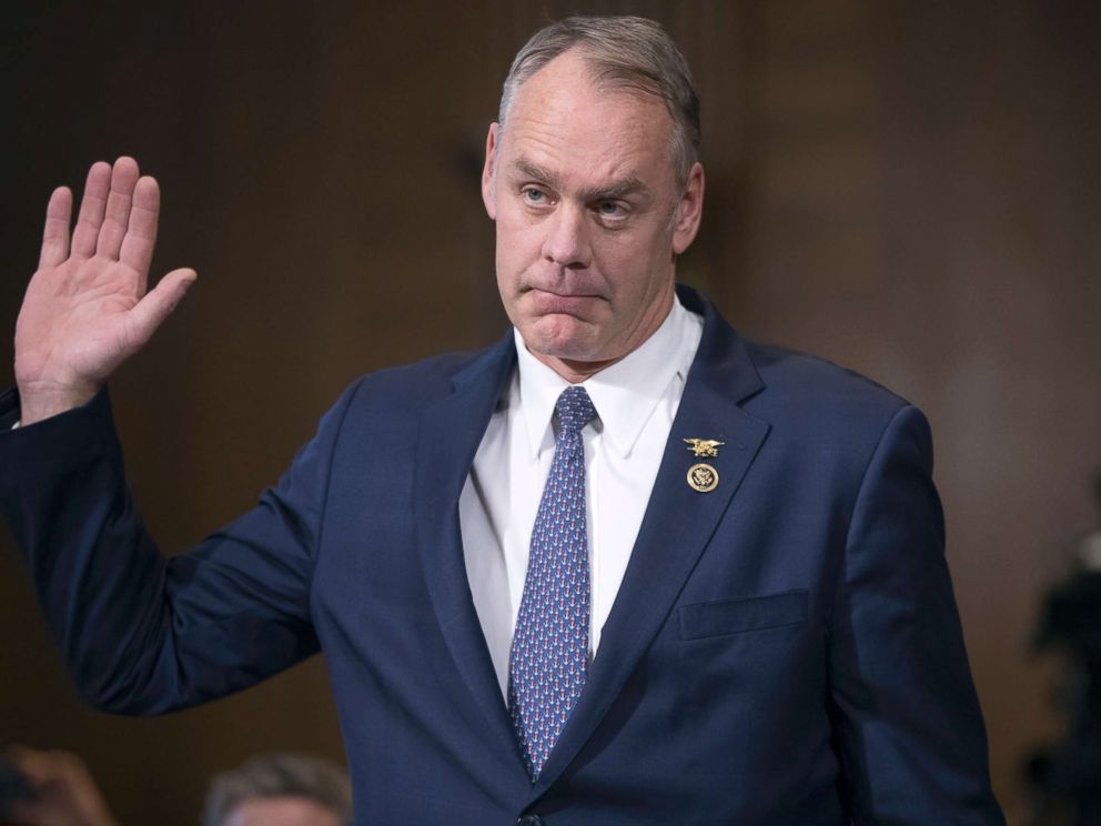 PHOTO: Representative Ryan Zinke, a former Navy SEAL commander, testifies before a Senate Energy and Natural Resources Committee confirmation hearing on his nomination to be Interior Secretary at Capitol Hill in Washington, Jan. 17, 2017.