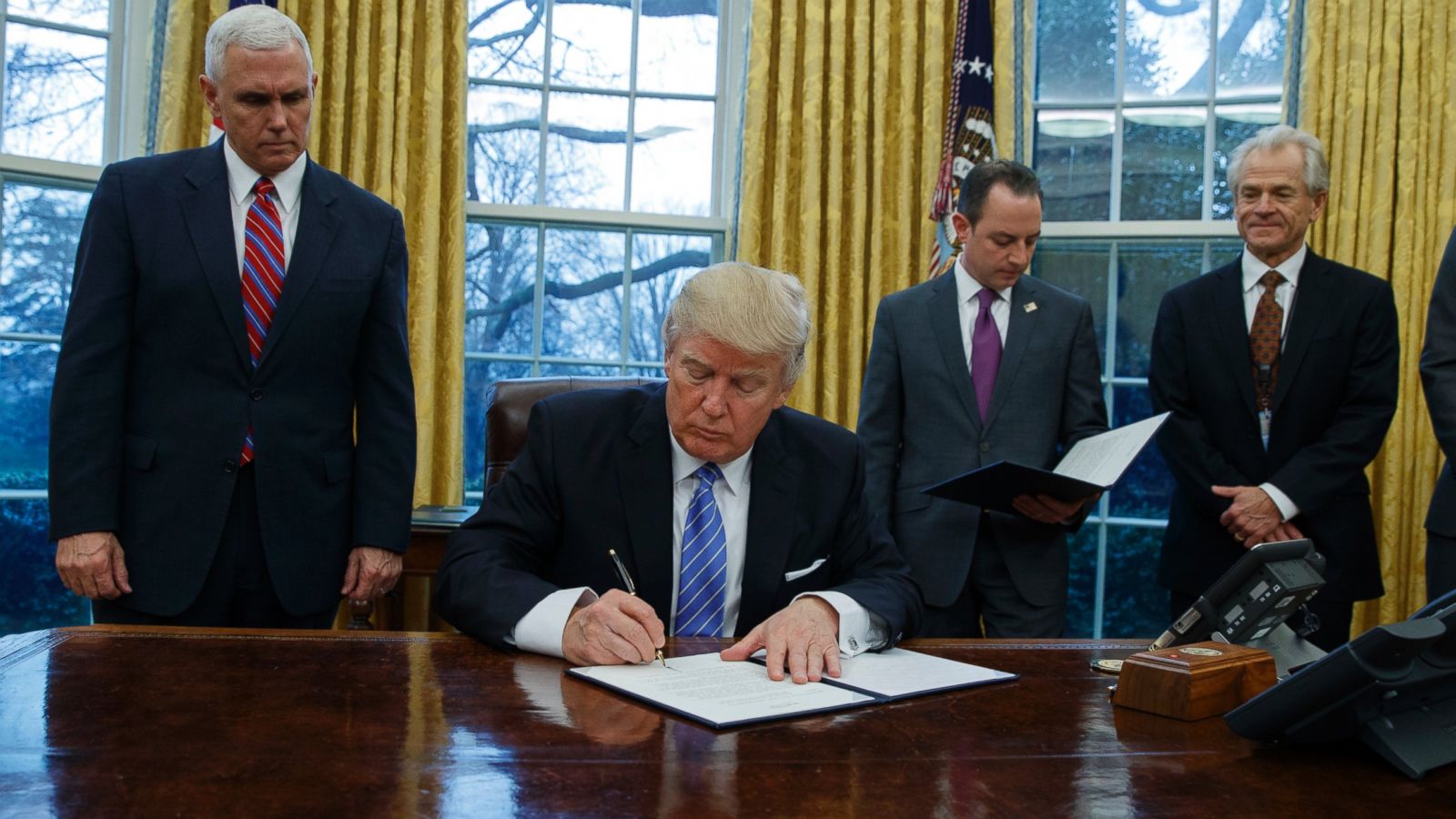 President Trump signed an executive order and three memoranda over