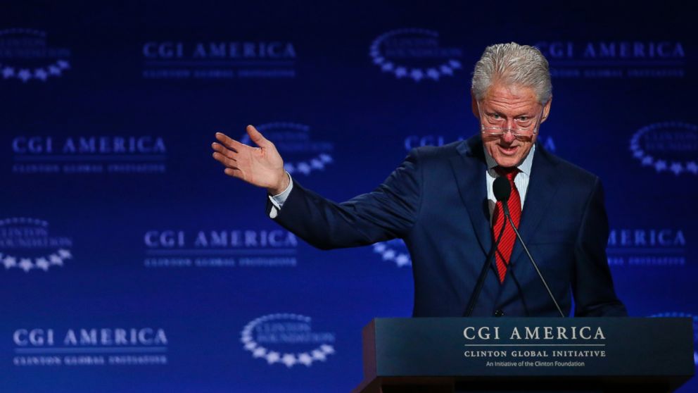 PHOTO: In this June 10, 2015 file photo, former U.S. President Bill Clinton speaks at annual gathering of the Clinton Global Initiative America, which is a part of The Clinton Foundation, in Denver. 