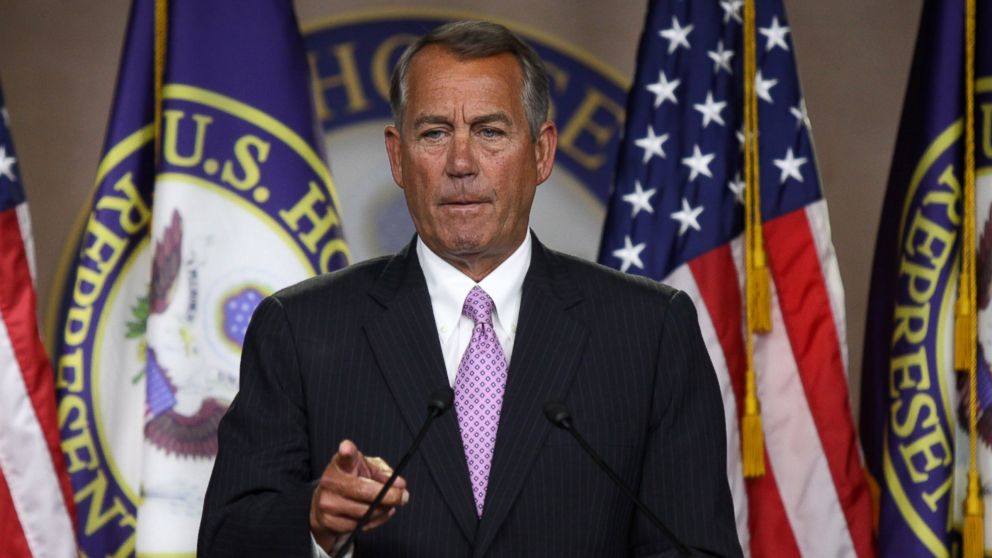 House Speaker John Boehner of Ohio takes questions from reporters during a news conference on Capitol Hill in Washington, Thursday, Jan. 8, 2015. 