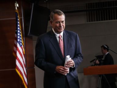 PHOTO: House Speaker John Boehner of Ohio wraps up what may be his last news conference of the 113th Congress, Thursday, Dec. 11, 2014, on Capitol Hill in Washington.
