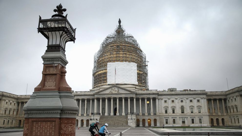 PHOTO: FILE - In this Nov. 12, 2014, cyclists ride on Capitol Hill in Washington.  