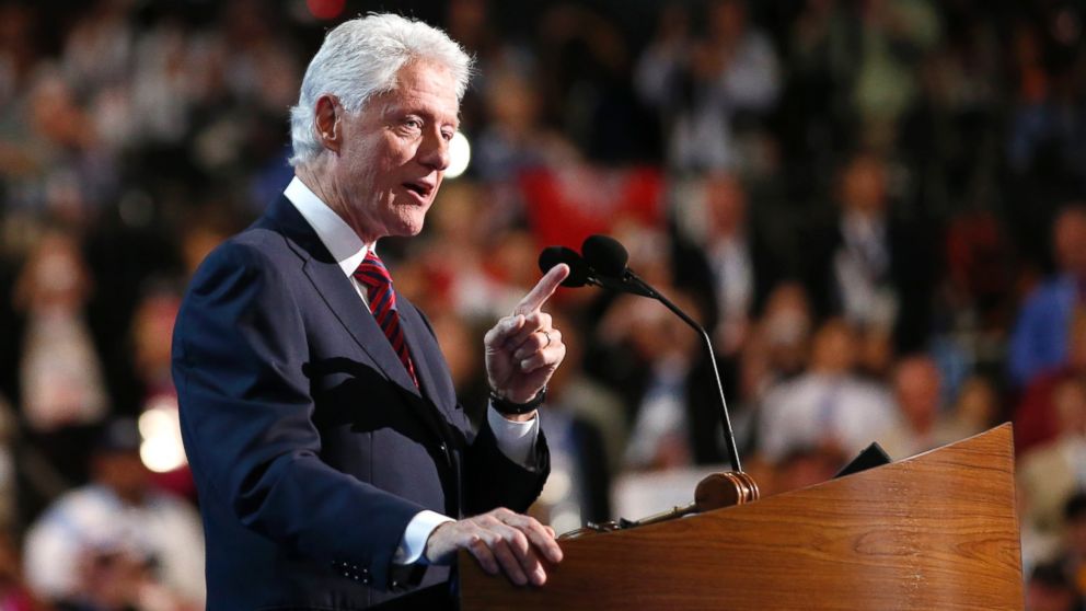 PHOTO: Former President Bill Clinton addresses the Democratic National Convention in Charlotte, N.C., on Sept. 5, 2012.
