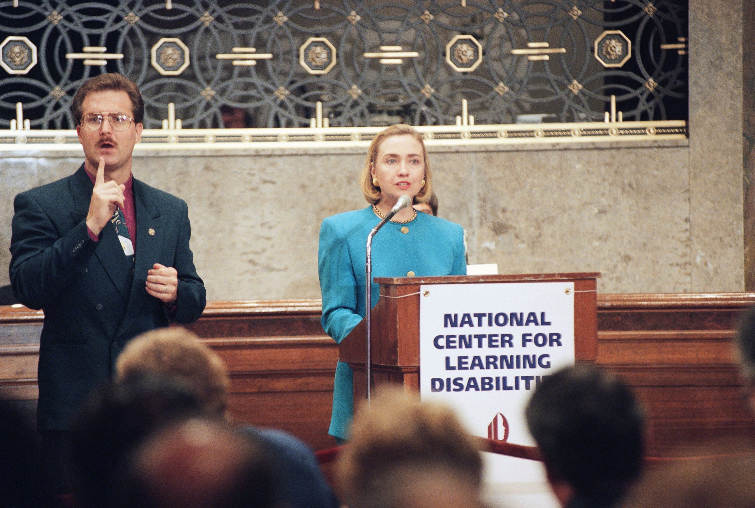 PHOTO: First lady Hillary Rodham Clinton during an event on Capitol Hill in Washington, Sept. 20, 1994. 