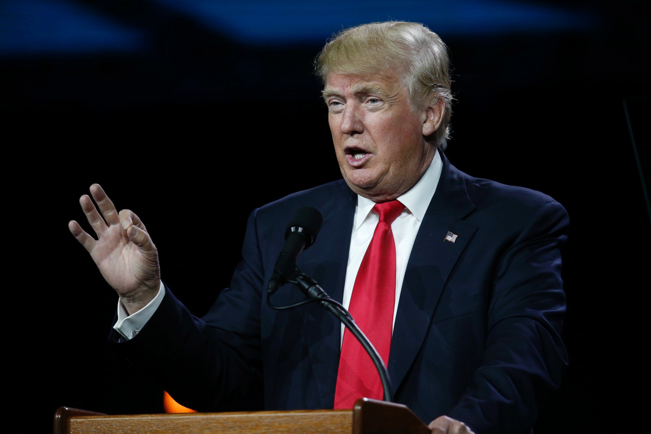 PHOTO: Republican presidential candidate Donald Trump speaks during the opening session of the Western Conservative Summit, July, 1, 2016, in Denver.