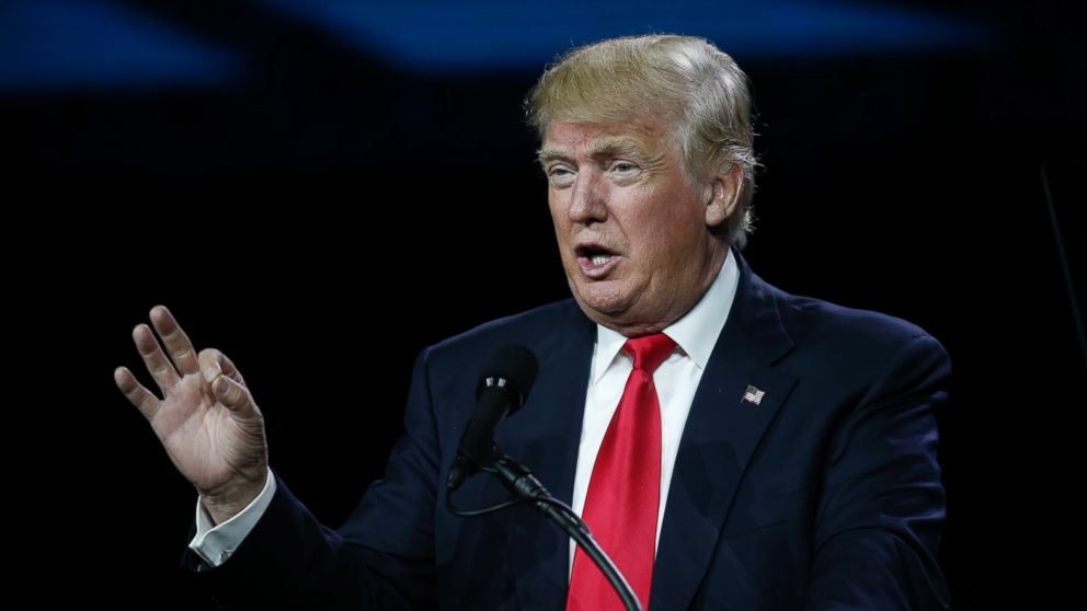 Republican presidential candidate Donald Trump speaks during the opening session of the Western Conservative Summit, July, 1, 2016, in Denver.