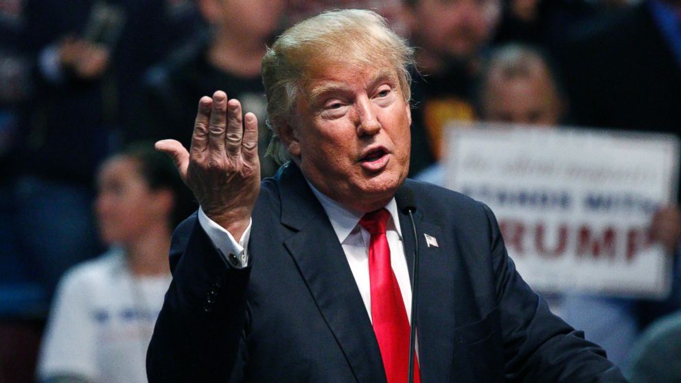 Republican presidential candidate Donald Trump speaks during a rally in Biloxi, Miss., Saturday, Jan. 2, 2016.