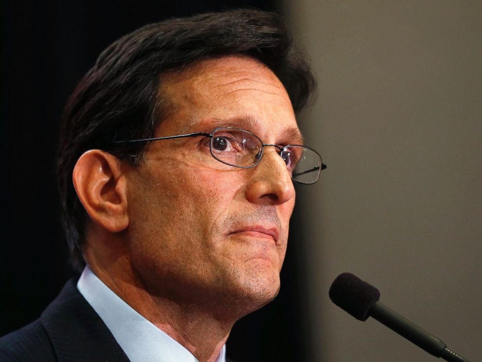 PHOTO: House Majority Leader Eric Cantor delivers a concession speech in Richmond, Va., June 10, 2014. Cantor lost in the GOP primary to tea party candidate Dave Brat.