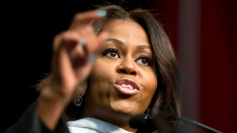 First lady Michelle Obama delivers the commencement address at Tuskegee University, Saturday, May 9, 2015, in Tuskegee, Ala. 