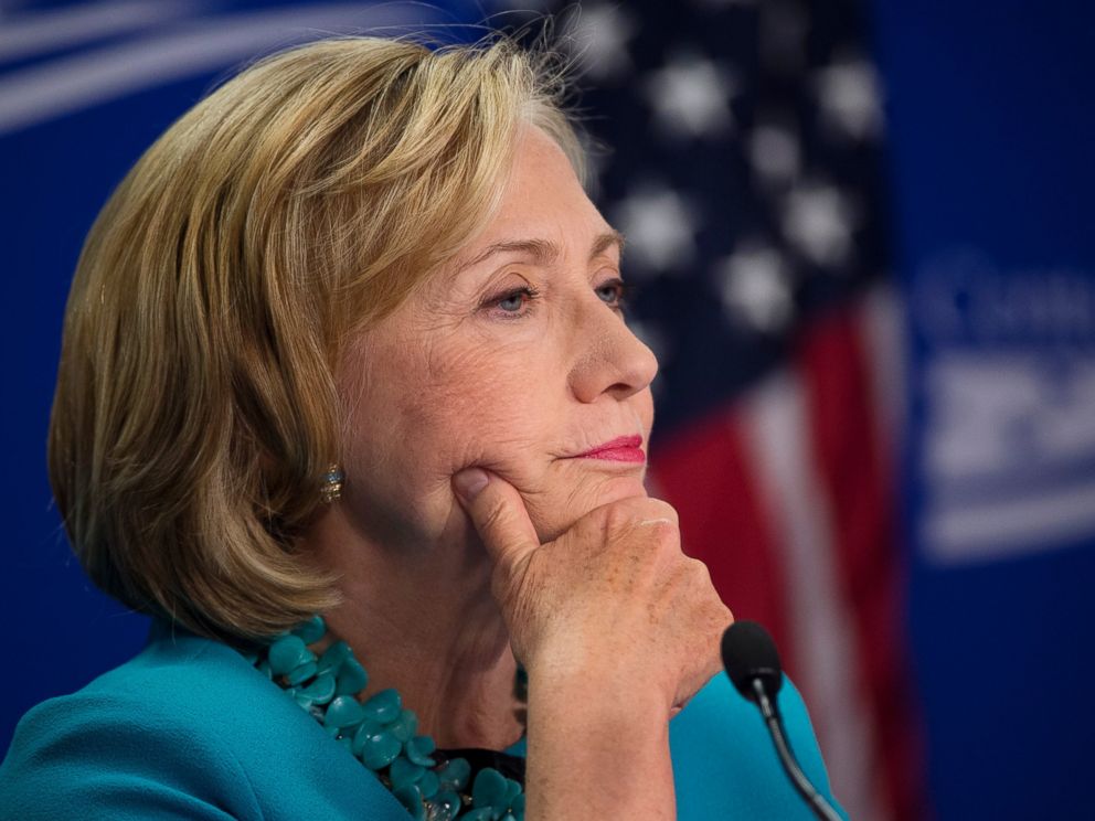 PHOTO: Former Secretary of State Hillary Rodham Clinton speaks at a forum sponsored by the Center for American Progress in Washington, Sept. 18, 2014.
