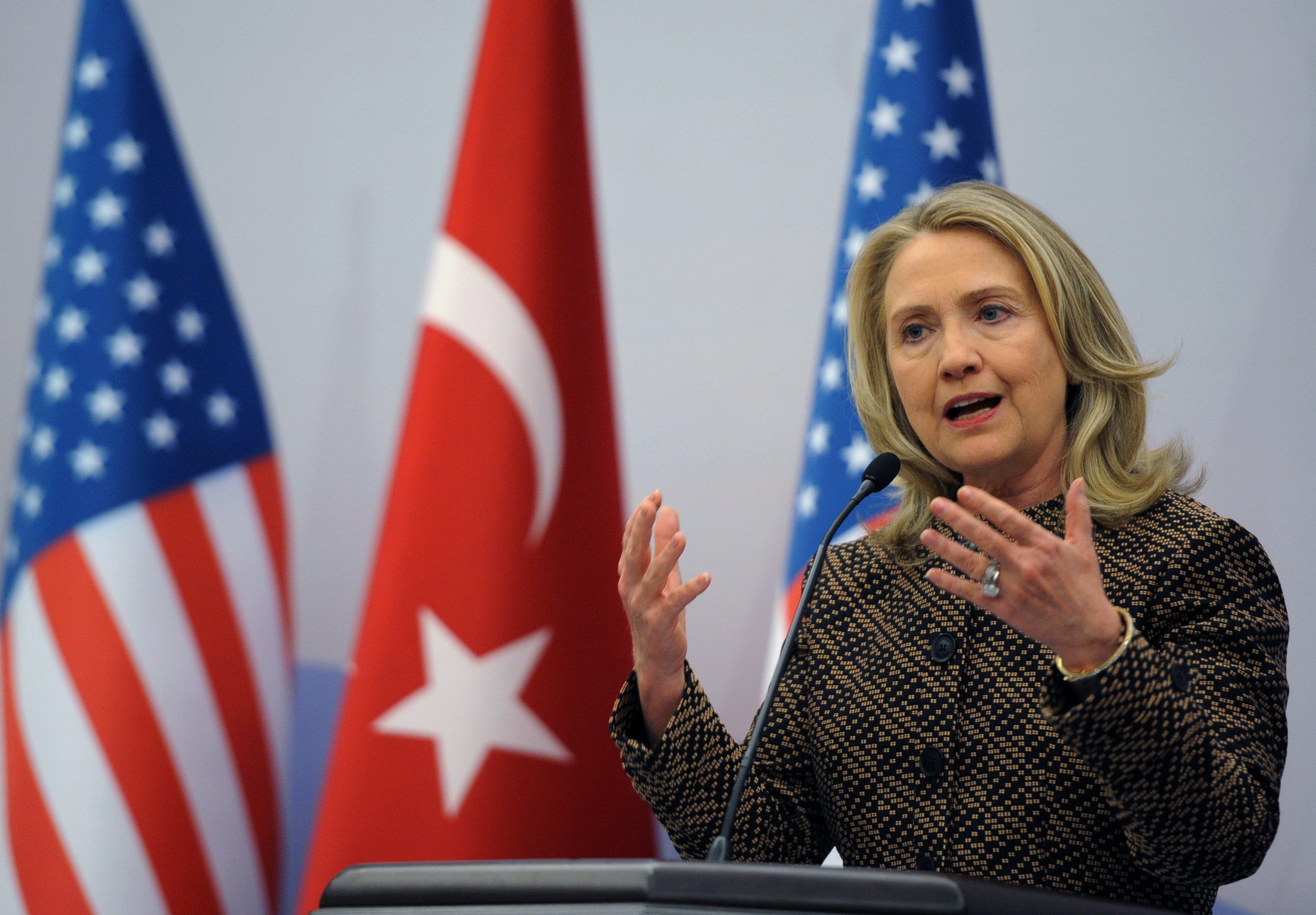 PHOTO:In this file photo, Hillary Rodham Clinton speaks at news conference during the Global Counterterrorism Forum in Istanbul, June 7, 2012. 
