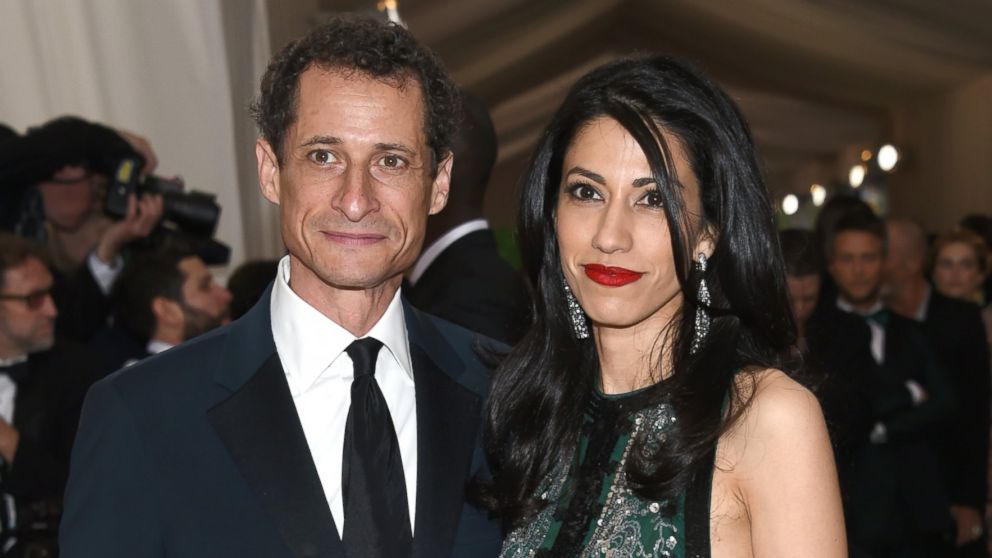 Anthony Weiner and Huma Abedin arrive at The Metropolitan Museum of Art Costume Institute Benefit Gala, celebrating the opening of "Manus x Machina: Fashion in an Age of Technology" on Monday, May 2, 2016, in New York City.