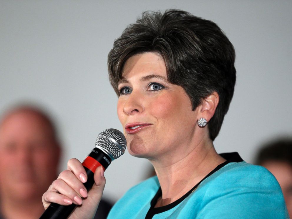 PHOTO: FILE - In this June 3, 2014 file photo Iowa Republican Senate candidate Joni Ernst speaks in Des Moines, Iowa.